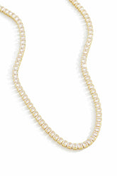 Colar - Riviera de Zircônia Cristal com Fecho Italiano – 50 cm Clássica e sofisticada, esta Riviera possui fileiras de zircônias na cor cristal.