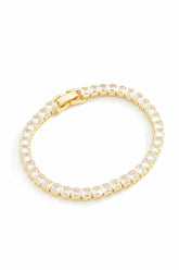 Pulseira - Pulseira Riviera com Zircônia Cristal e Fecho Italiano Elegante e atemporal, a pulseira Riviera e composta por zirconias cristal cuidadosamente lapida