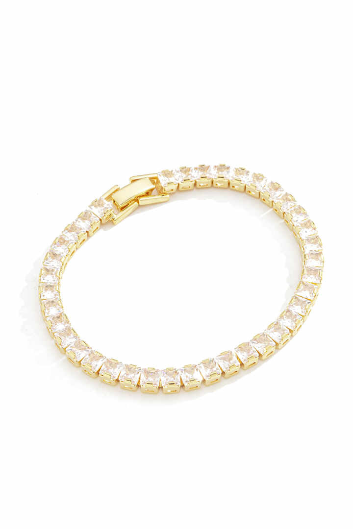 Pulseira - Pulseira Riviera com Zircônia Cristal e Fecho Italiano Elegante e atemporal, a pulseira Riviera e composta por zirconias cristal cuidadosamente lapida