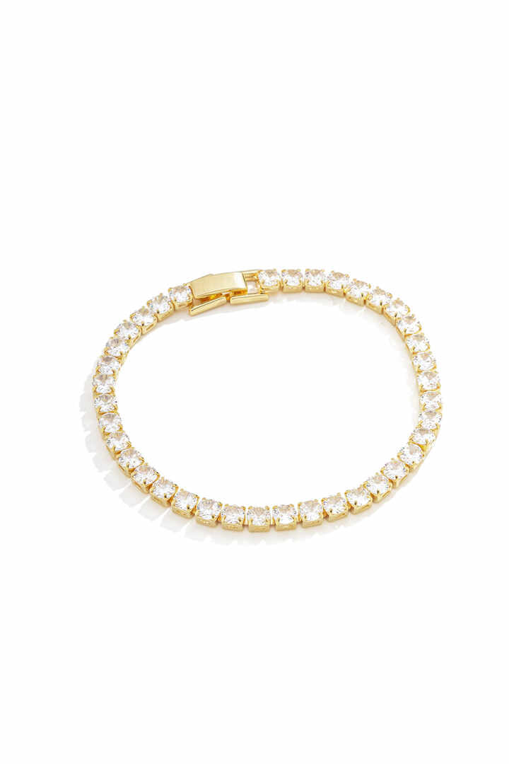 Pulseira - Pulseira Riviera Zircônia Cristal 4mm com Fecho Gaveta Clássica e deslumbrante, a pulseira Riviera e composta por zircônias cristal de 4mm, lapidadas.